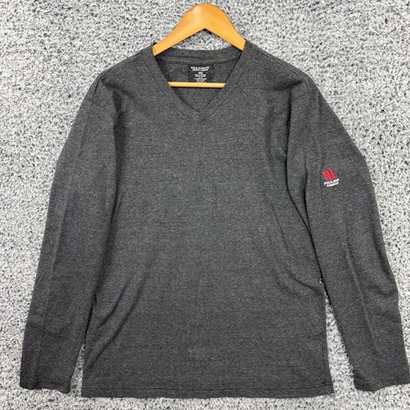 Polo Ralph Lauren Other - Polo Ralph Lauren Jeans Co Shirt Mens Large Gray V-Neck Long Sleeve Tee Logo